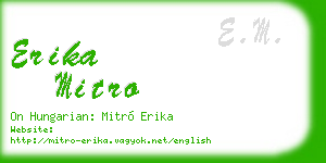 erika mitro business card